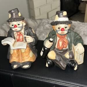 Vintage Interpur Hobo Musical 🎶 Clowns Reading Book and Drinking